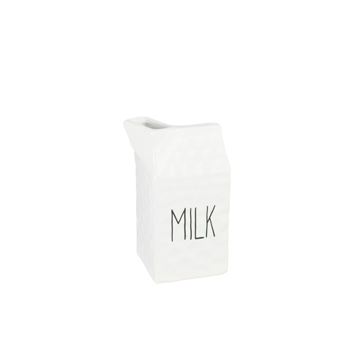 Spade White Ceramic Milk Jug Small