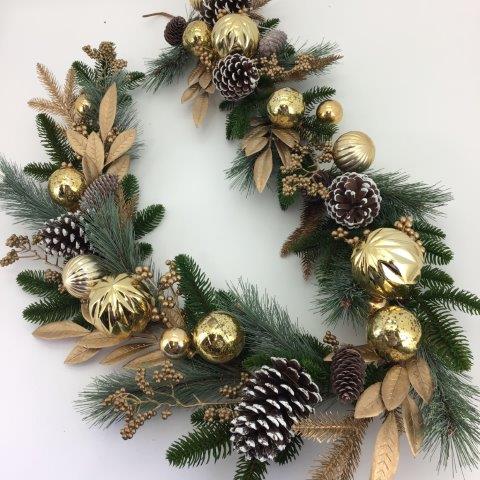 Gold Winter Garland 6ft