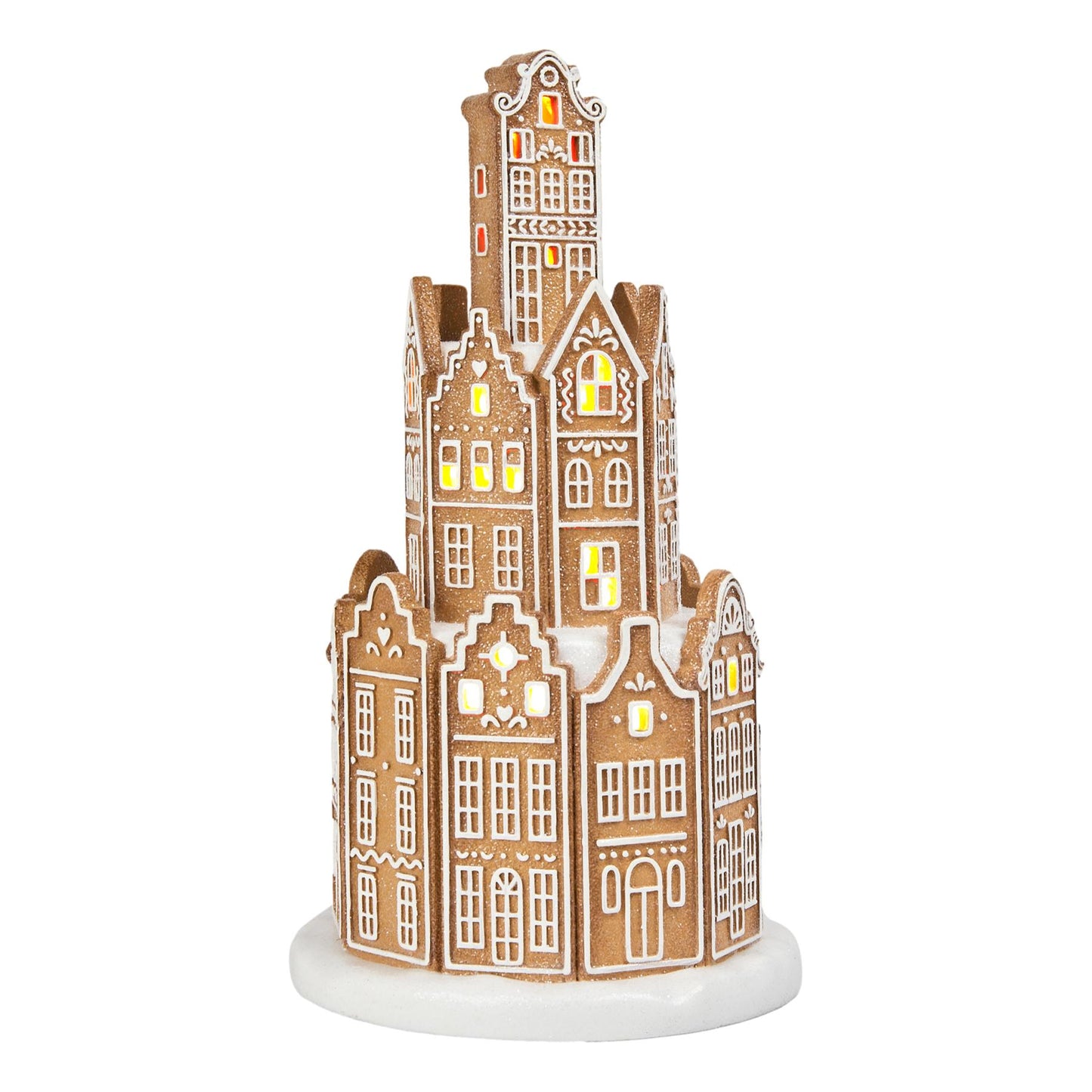 Round Gingerbread Village 37cm