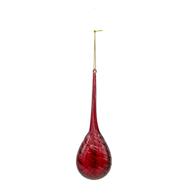 Clear Burgundy Teardrop