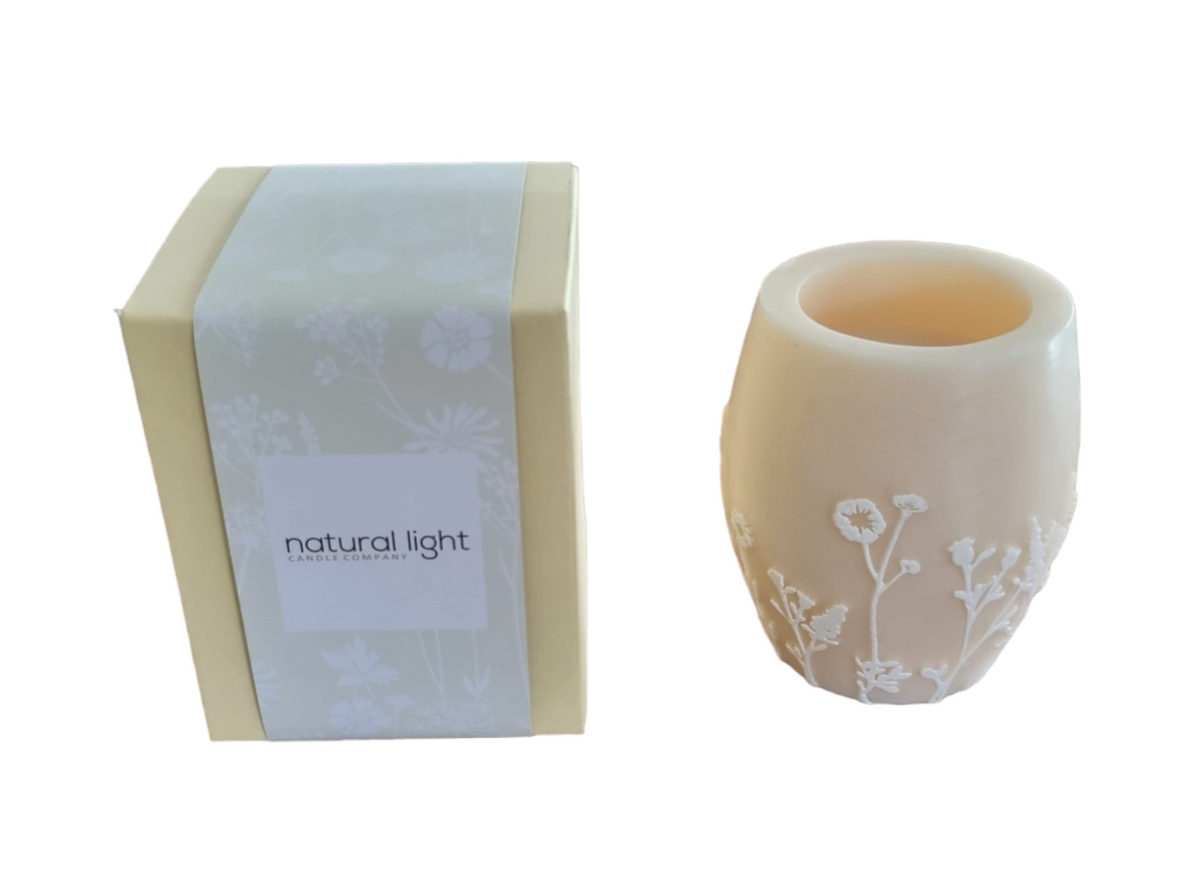 Wildflower 4" Hurricane Ivory/White