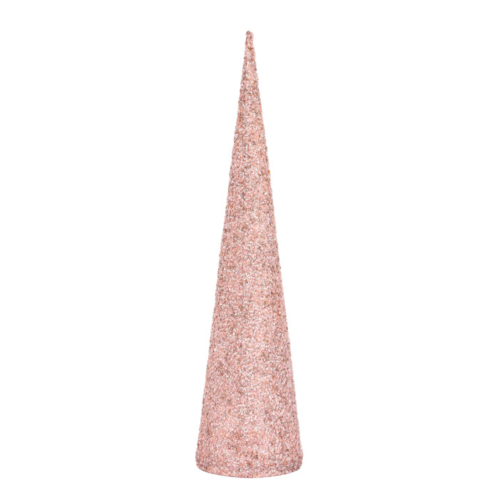 Glitter Cone Tree Pink Small