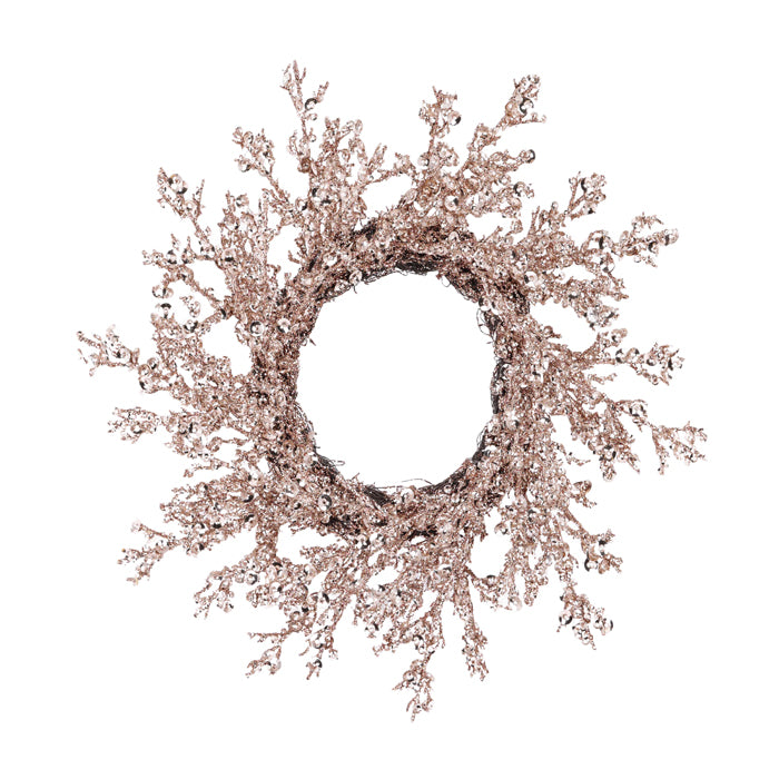 Glitter Wreath Rose Gold Small