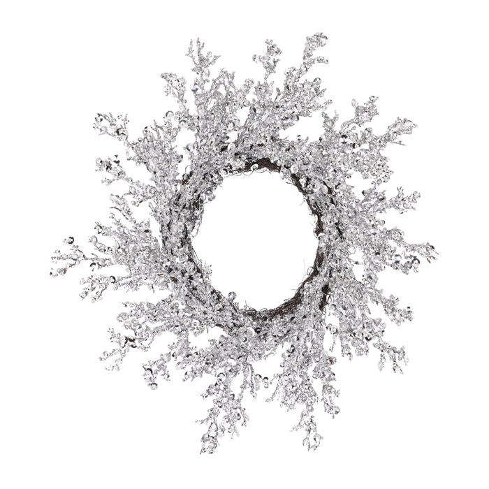 Glitter Wreath Silver Small