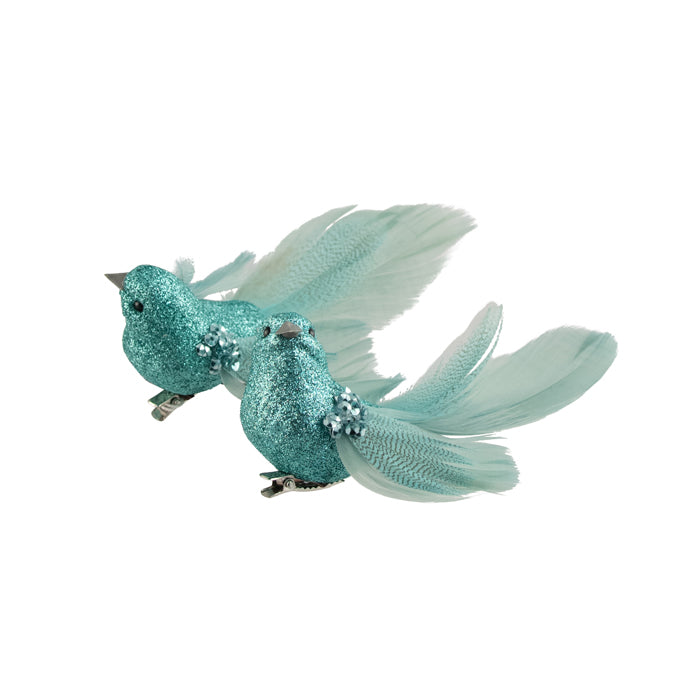 Bird Teal Glitter