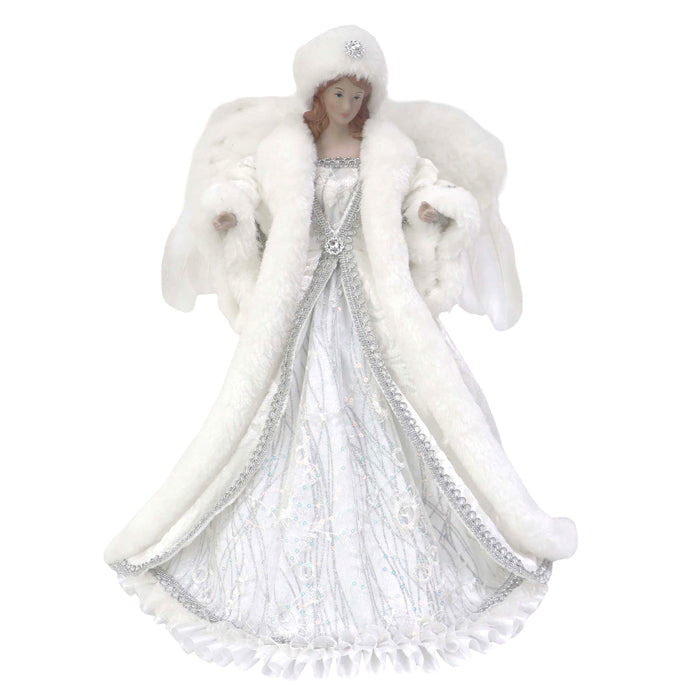 Angel Tree Topper White Silver
