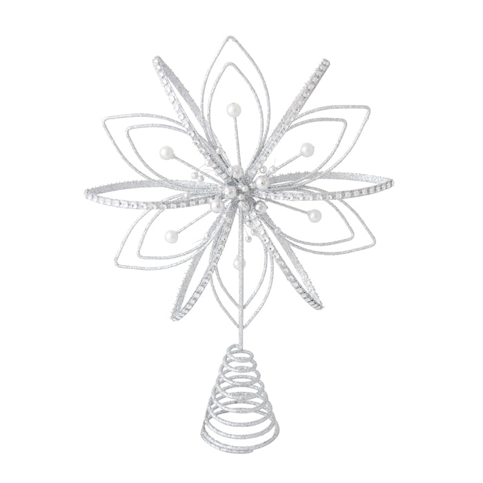 Flowerburst Tree Topper Silver