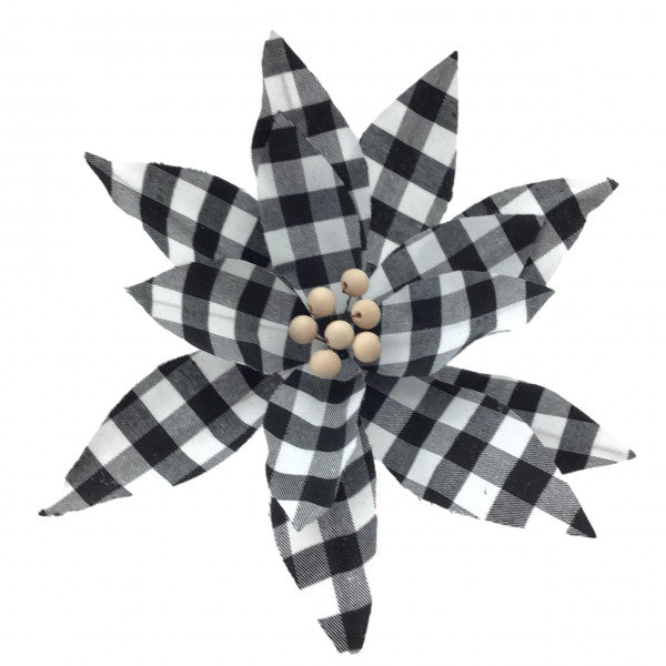 Black and White Chequered Poinsettia