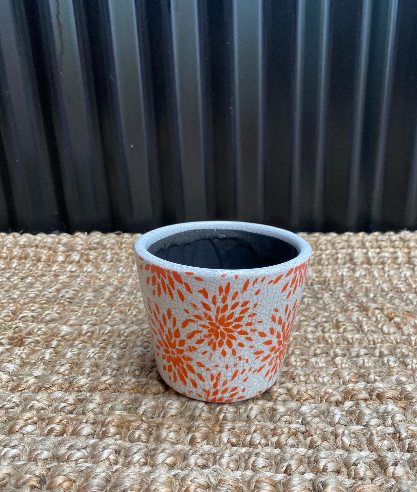 Orange Burst Med Pot