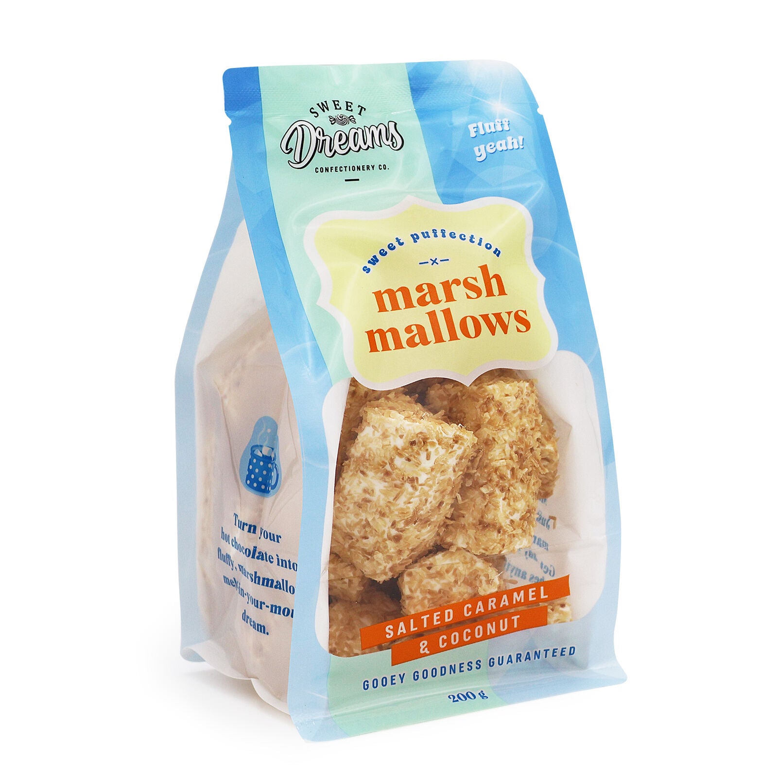 Marshmallow Salted Caramel and Coconut 200g GF