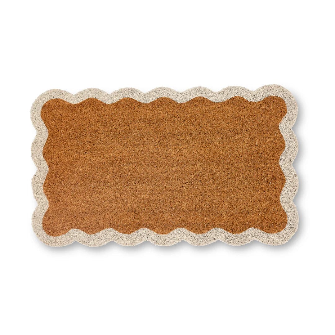 Wavy White Door Mat 45x75cm