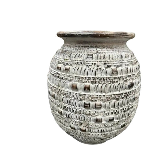 Handcrafted Natural/Distressed Wooden Vase
