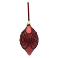Burgundy Beaded Long Drop