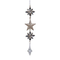 Clear Silver Gold Star Drop