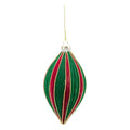Green and Red Stripe Long Drop