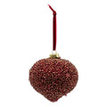 Deep Red Beaded Drop