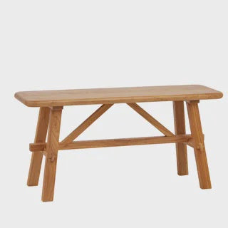 Eden Elm Wood Small Bench 100cm