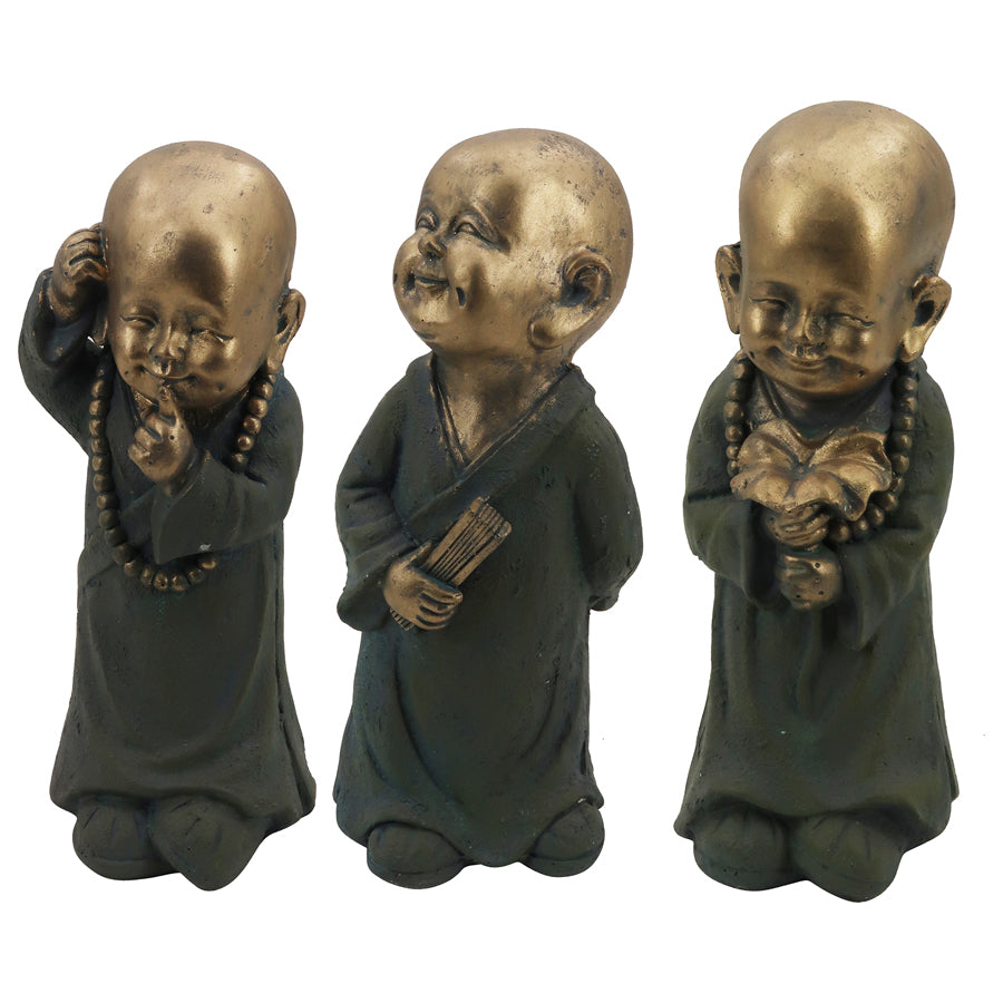 Set of 3 Monk States 33cm