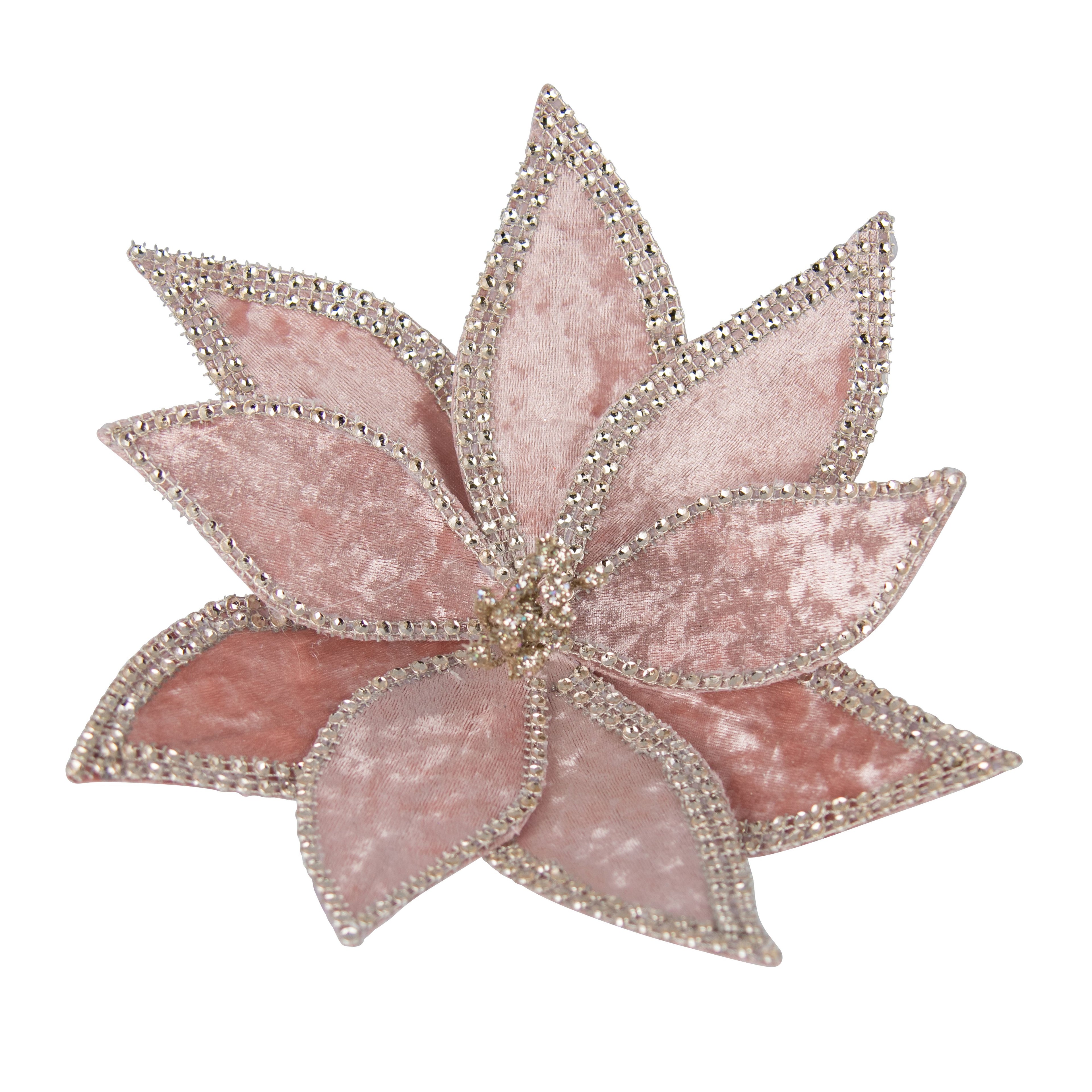 Poinsettia Blush Braid Edge
