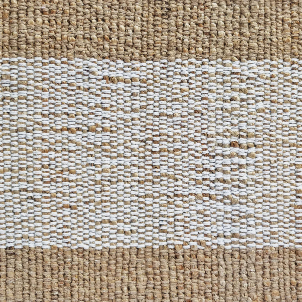 Blake Jute Placemat White and Warm Taupe