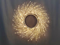 60cm LED White Wreath Powered