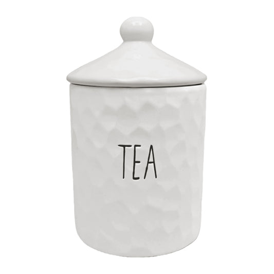 Spade White Ceramic Tea Cannister