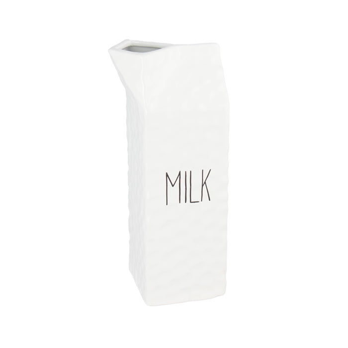 Spade White Ceramic Milk Jug Large