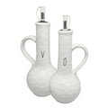 Spade White Ceramic Oil, Vinegar Set