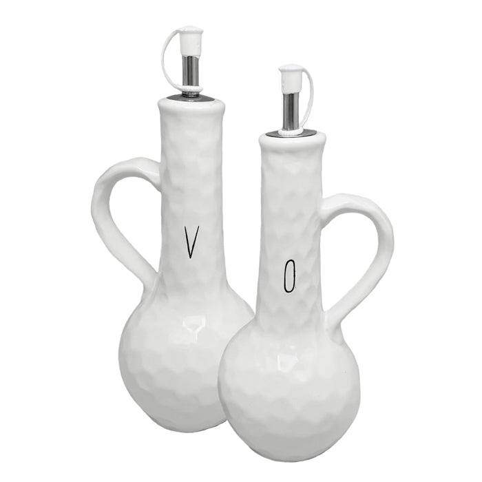 Spade White Ceramic Oil, Vinegar Set