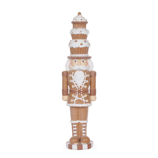 Piped Gingerbread Cupcake Nutcracker 46.5cm