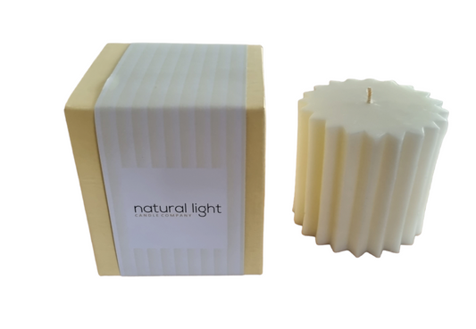 Fluted 3"Round Pillar White