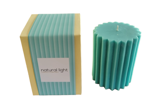 Fluted 4" Round Pillar Aqua