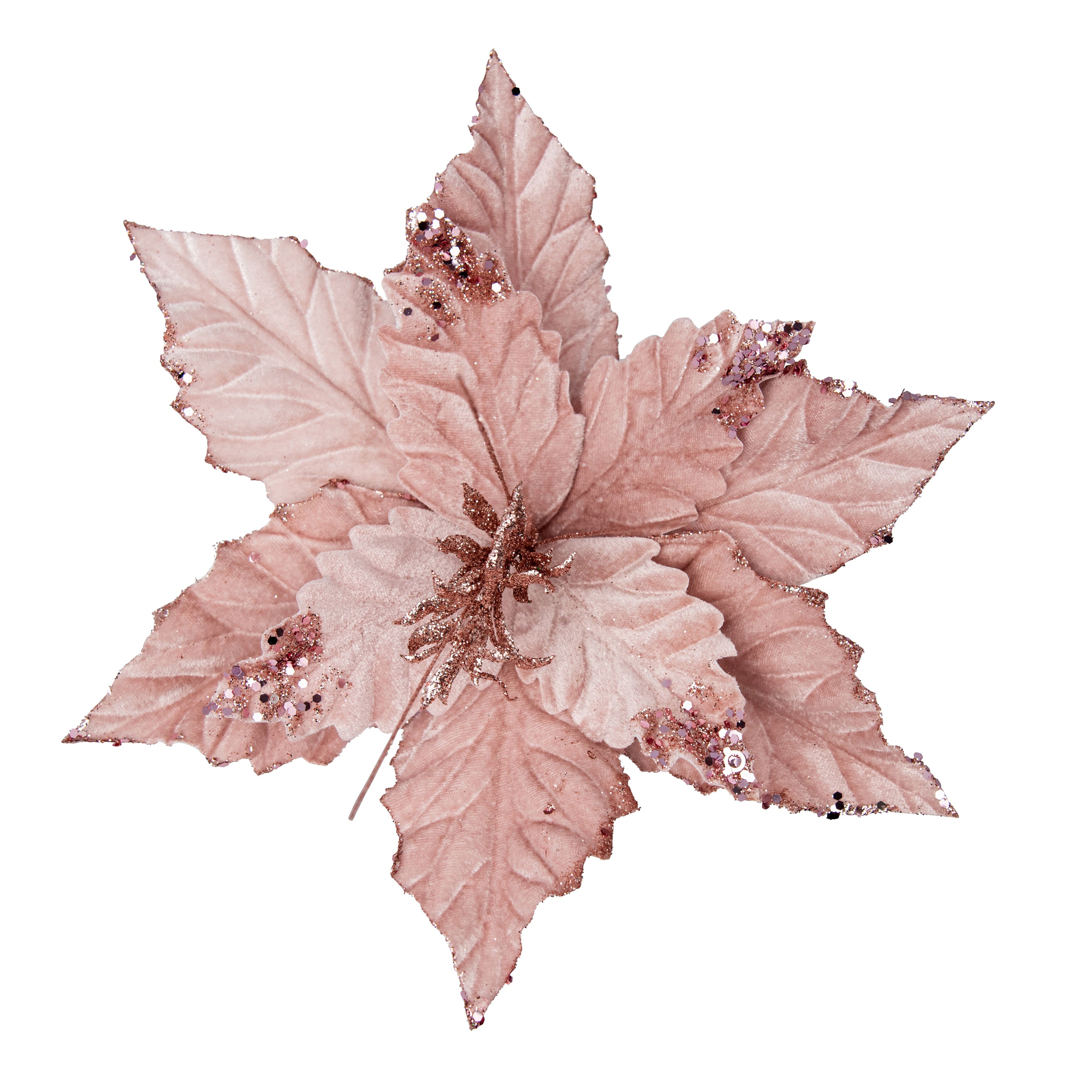 Pink Glitter Tips Poinsettia