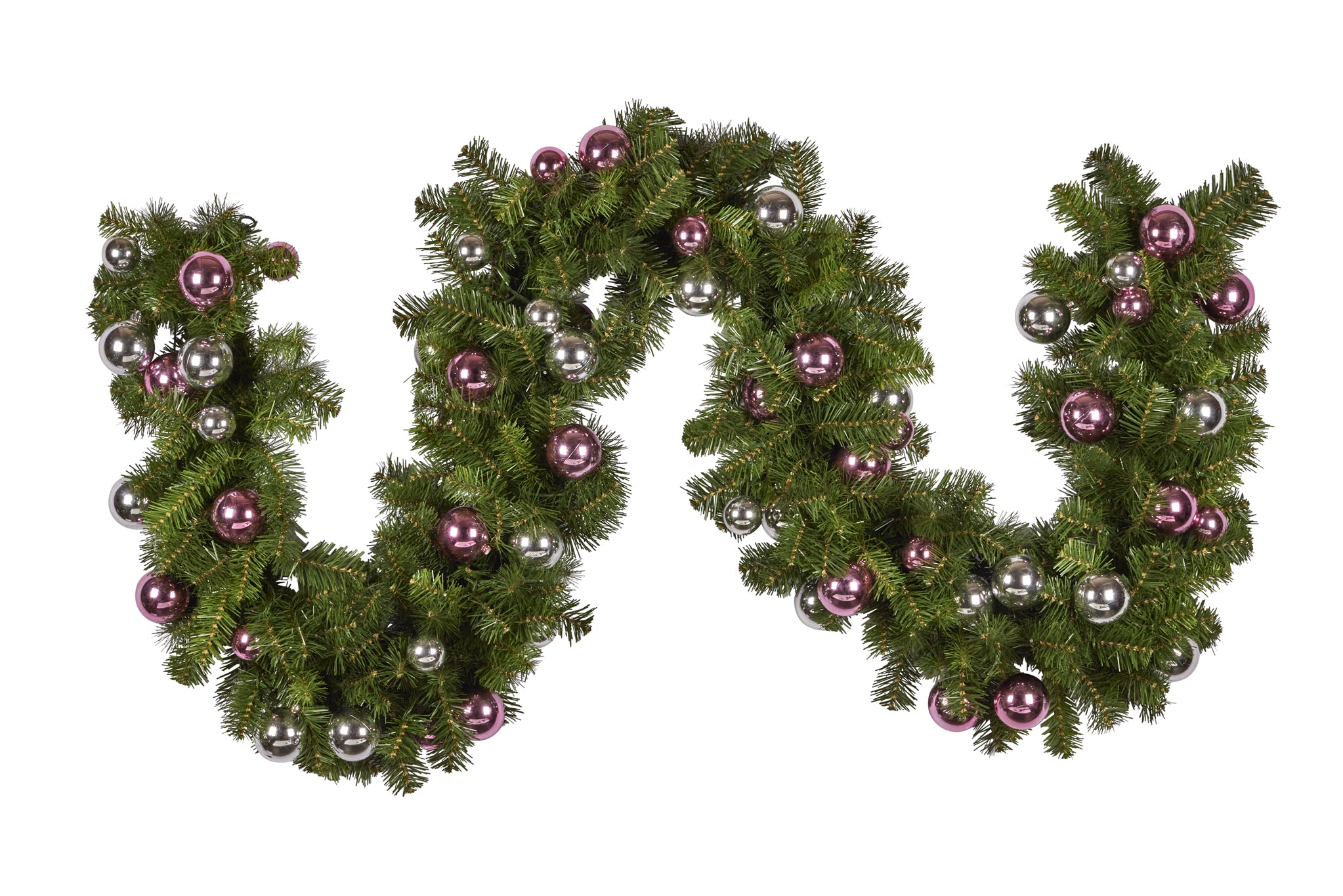 Pink and Silver Garland 274cm long Elect