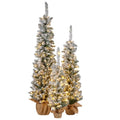 Set of 3 Snowy Trees