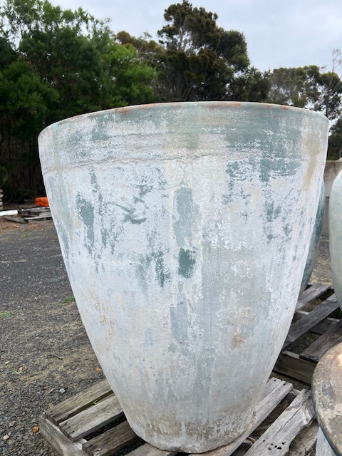 XL Lage Cone Pot Cream/Green