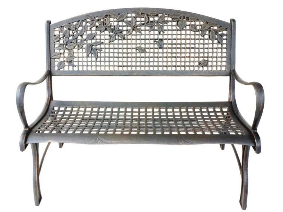 Cast Iron Loveseat Leaves