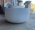White GRC Low Bowl Large