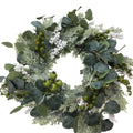 White Green Berry Wreath 50cm