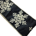 Black Snowflake Ribbon 4 inch
