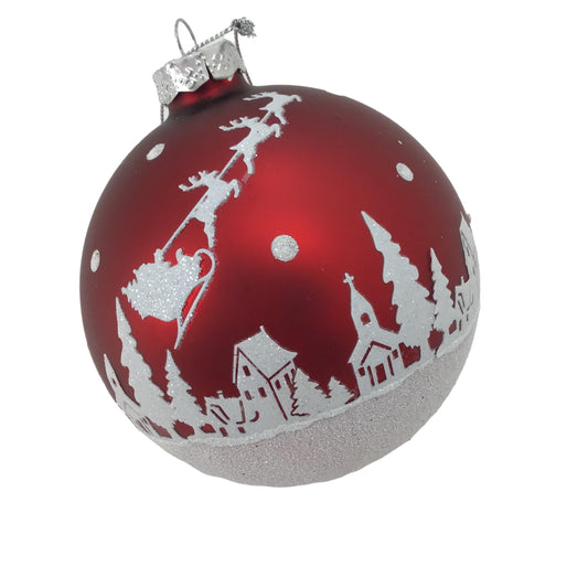 Red Forest Scene Ball
