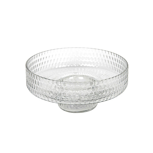 Furnell Clear Bubble Glass Wreath Bowl