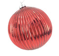Red Lined Glass Ball 15cm