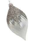 Silver Encrusted Long Drop Hang Ornament