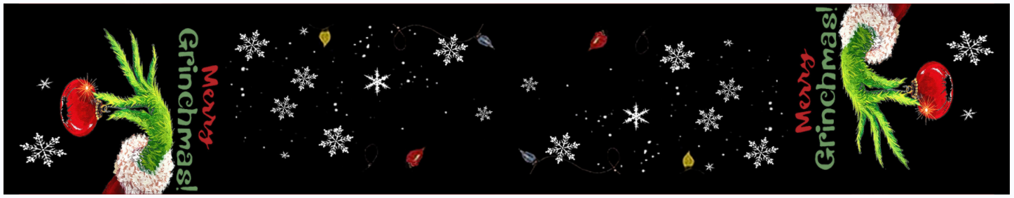Black Grinch Table Runner