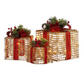 Champagne Gift Boxes Set 3 Gold Bows