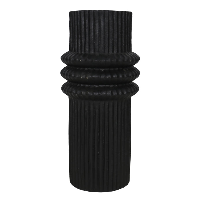 Bale Magnesium Black Vase Large