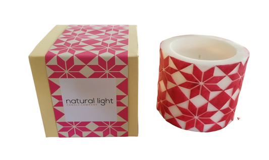 Pop Star 4" Rec Pillar White/Raspberry