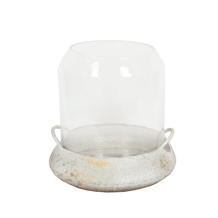 Baxter Whitewash Metal Hurricane Large