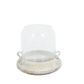 Baxter Whitewash Metal Hurricane Small